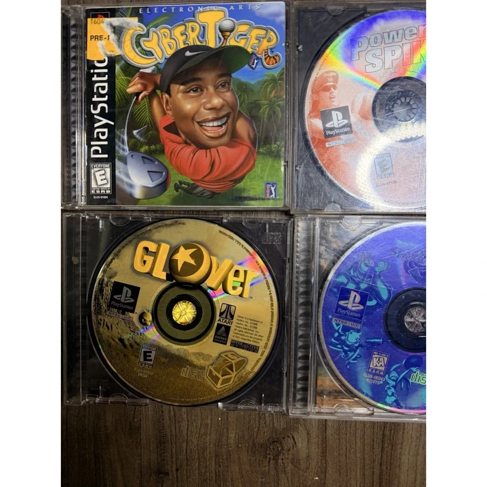 PS1 Games Lot Cyber Tiger Power Spike Glover Space Jam